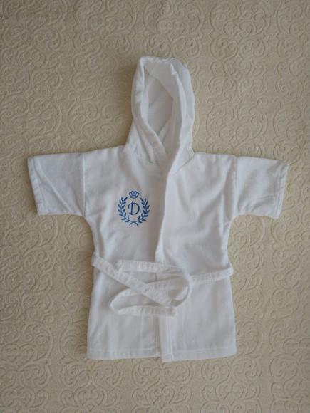 Roupão Bata com Capuz para Bebês(veste de 01 a 03 Anos)