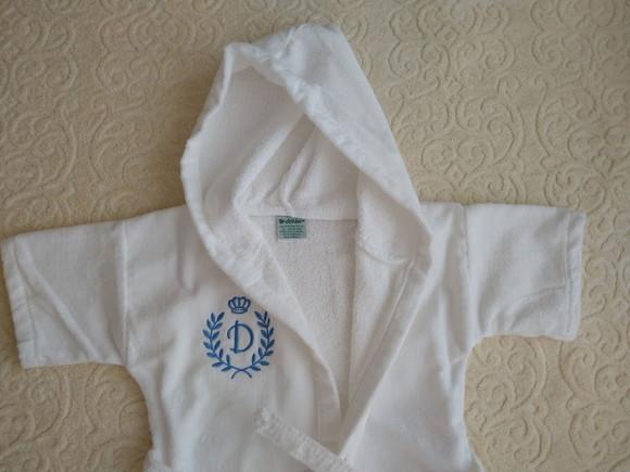 Roupão Bata com Capuz para Bebês(veste de 01 a 03 Anos)