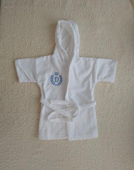 Roupão Bata com Capuz para Bebês(veste de 01 a 03 Anos)