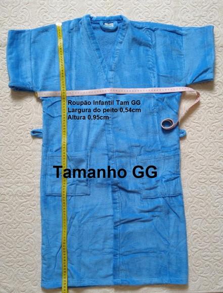 Roupão Infantil na Cor Rosa Personalizado - Tamanho Gg