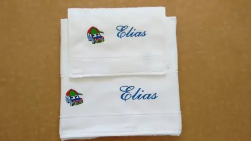Banho e Lavabo Personalizado - Toalha Bordada com nome