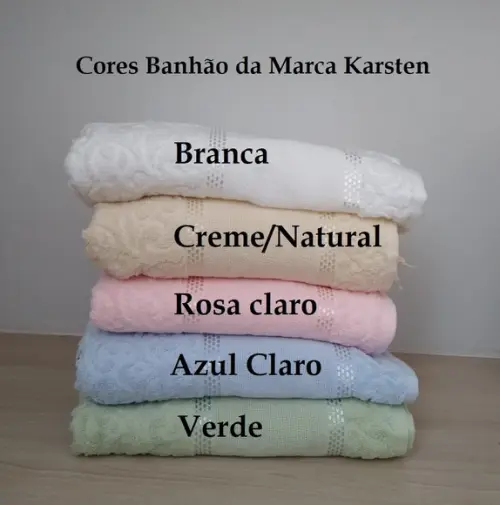 Jogo de Toalha Banhão Bordados 03 Peças-bodas de Estanho
