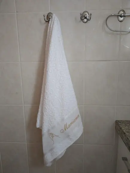 Jogo de toalhas Banhão Bordados - Cor Branca (03 peças)