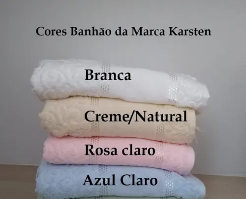 Jogo de Toalhas Banhão Karsten Bordadas (04 Peças) Casamento