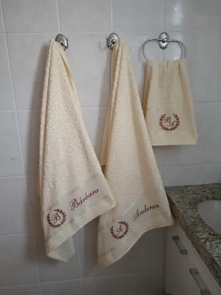 Jogo Toalhas Banhão Personalizada - Presente Casamento