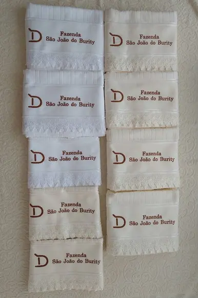 Kit Banho e Rosto 09 Peças - Acabamento em Renda Guipir