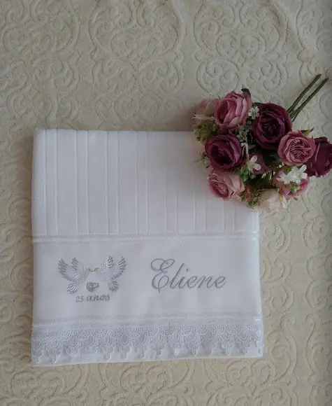 Kit Banho/rosto Presente Bodas de Prata com Renda Guipir