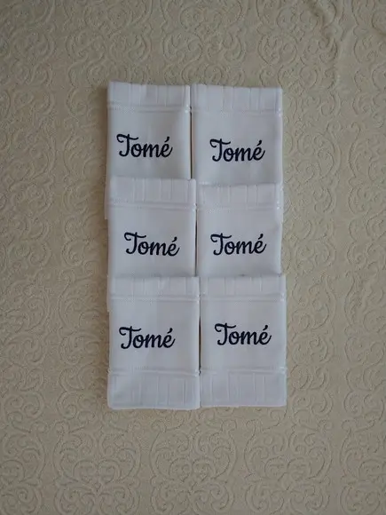 Kit com 12 Toalhinhas para Lancheira Apenas com Nome Bordado