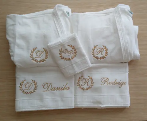 Presente de Casamento -toalhas e Roupões Dohler -kit 6 Peças