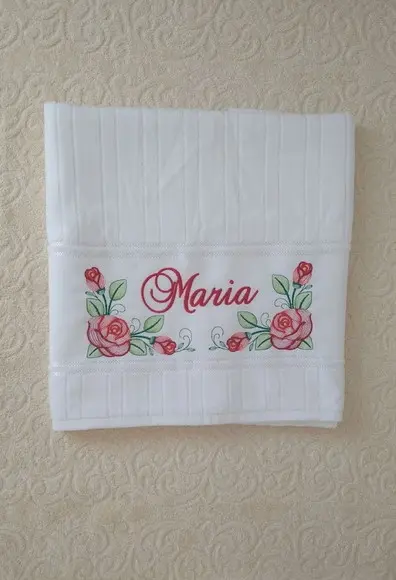 Presente especial para o dia das Mães - Toalha bordada