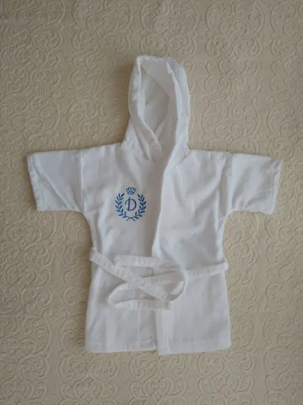 Roupão Bata com Capuz para Bebês(veste de 01 a 03 Anos)