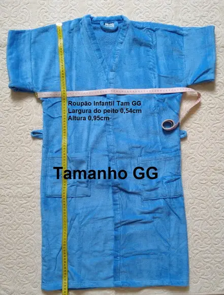 Roupão Infantil na Cor Rosa Personalizado - Tamanho Gg