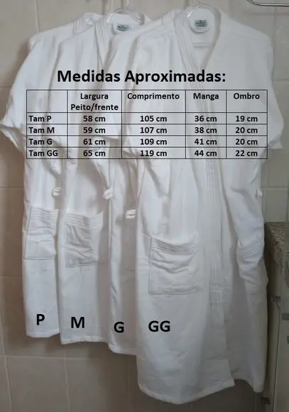 Roupão Tam G bordado para presentear no dia das Mães