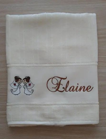 Toalhas de banho bordadas com 03 peças  - Presente de Casamento