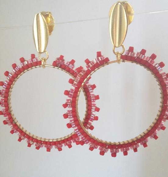 Brinco Argola Vermelho