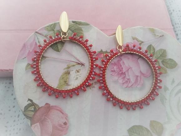 Brinco Argola Vermelho