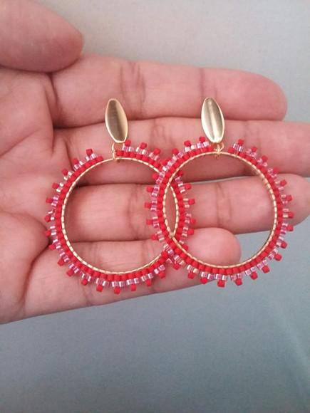 Brinco Argola Vermelho