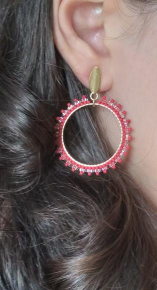 Brinco Argola Vermelho