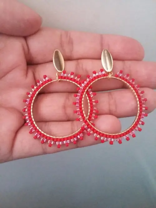 Brinco Argola Vermelho