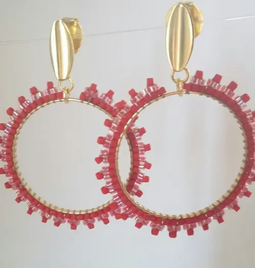 Brinco Argola Vermelho