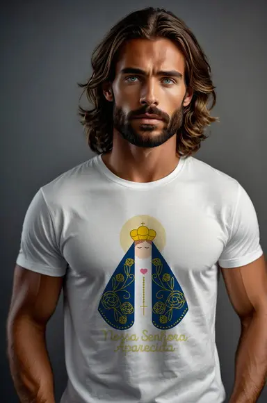 Camiseta Nossa Senhora Aparecida - do Infantil ao Adulto