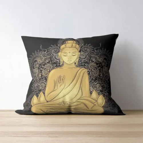 Capa Almofada Buda Dourado Sidarta Gautama