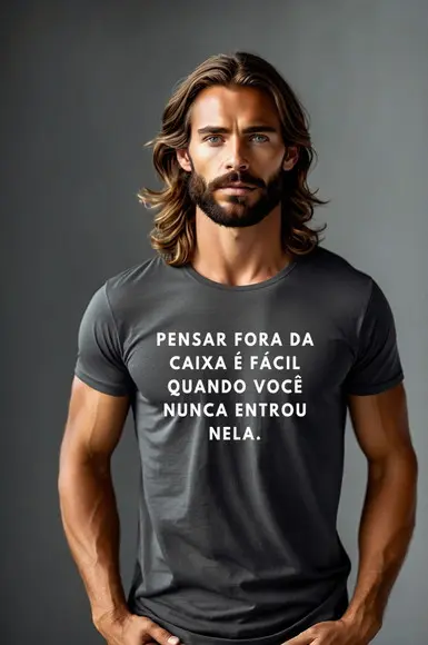Camiseta Black Pensar Fora da Caixa - do Infantil ao Adulto