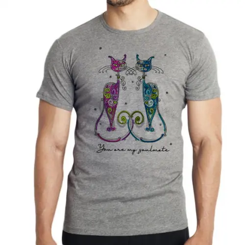 Camiseta Blusa Gatos you are my soulmate cat