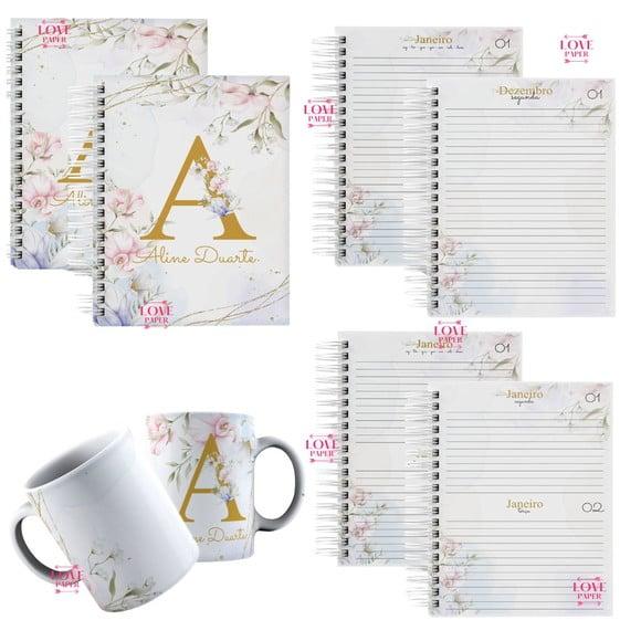 Agenda Floral Alfabeto Lilás 2025 Arquivo Digital