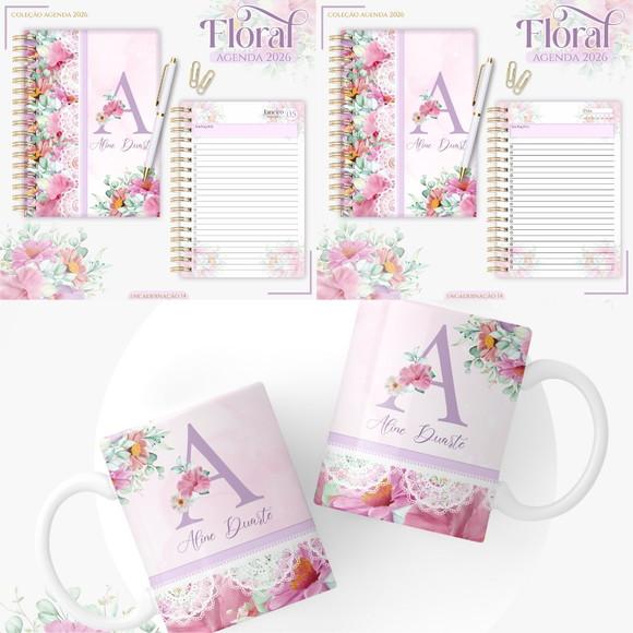 Agenda Floral Lilás 2026 Arquivo Digital