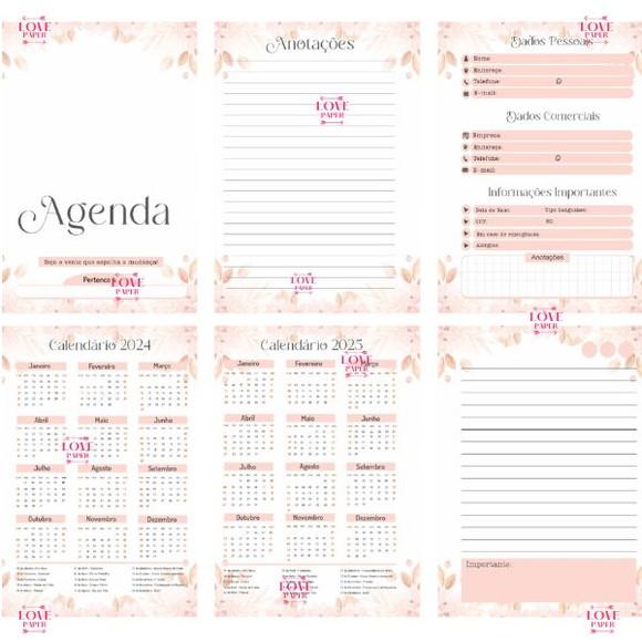 Agenda Psicologia Feminina 2024 Arquivo Digital