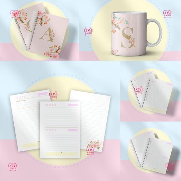 Agendas Não Datadas Alfabeto Floral Arquivo Digital