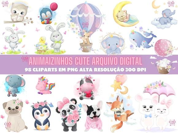 Animaizinhos Cute Arquivo Digital