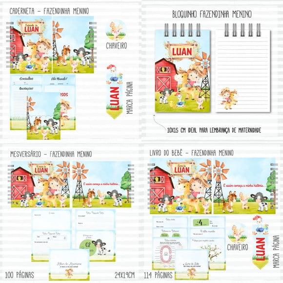 Arquivo Caderneta de Vacina e Livro do Bb Fazendinha