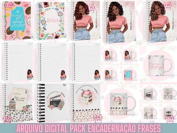 Arquivo Digital Pack Encadernação Frases