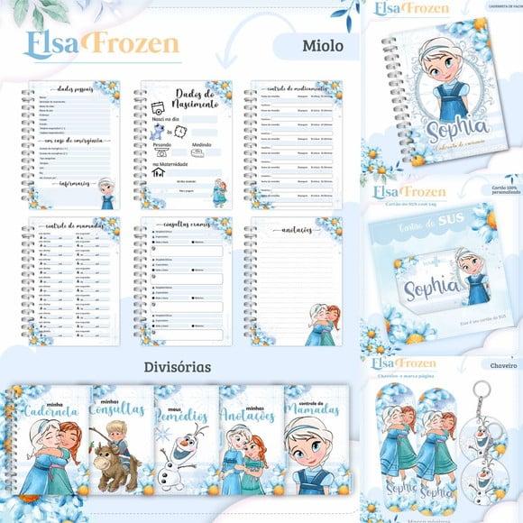 Caderneta + Cartão do Sus Elsa Frozen Arquivo Digital