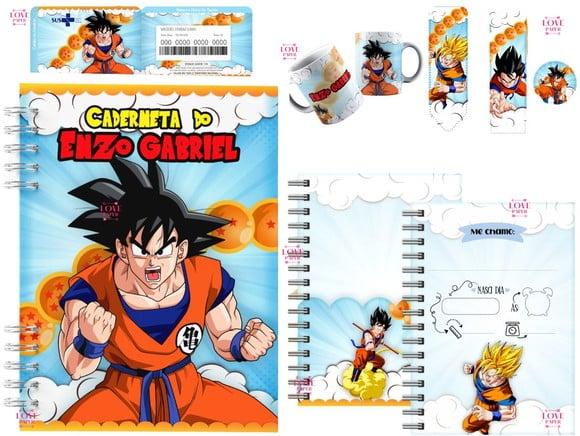 Caderneta Cartão do Sus + Arte Caneca Goku Arquivo Digital