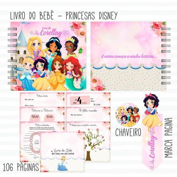 Caderneta e Livro do Bebê Princesas Disney - Arquivo Digital