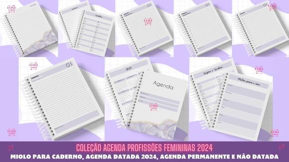 Coleção Agenda Profissões Feminina 2024 Arquivo Digital