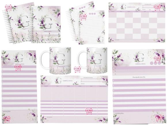 Coleção Capas Alfabeto Lavanda Arquivo Digital