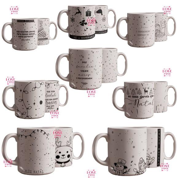 Combo 8 Artes para Caneca - Natal Minimalista 2