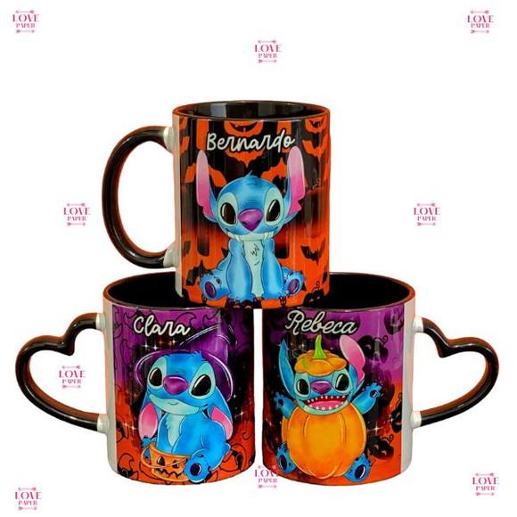 Combo 8 Artes para Caneca Stitch Halloween