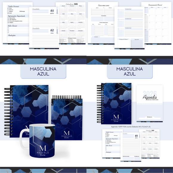 Combo Agenda e Planner Masculino 2026 Arquivo Digital