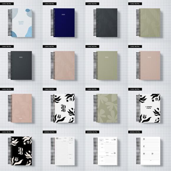 Combo Agendas 2026 Neutra Arquivo Digital