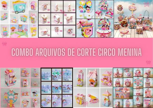 Combo Arquivos de Corte Circo Menina