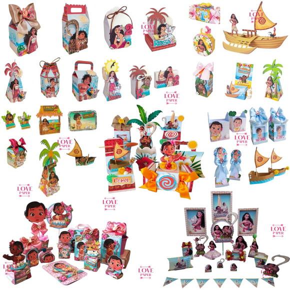 Combo Arquivos de Corte Moana - 9 Kits