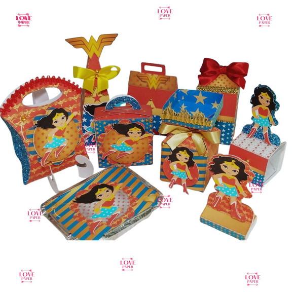Combo Arquivos de Corte Mulher Maravilha Cute - 9 Modelos
