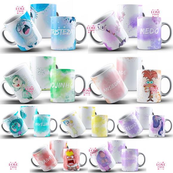Combo Arte para Caneca Divertidamente 2 Aquarela