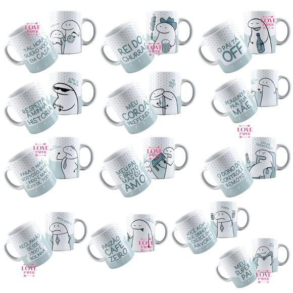 Combo Artes para Caneca Dia dos Pais Flork Arquivo Digital