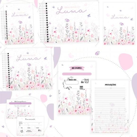Combo Baby Caderneta e Livros Jardim das Borboletas Arquivo